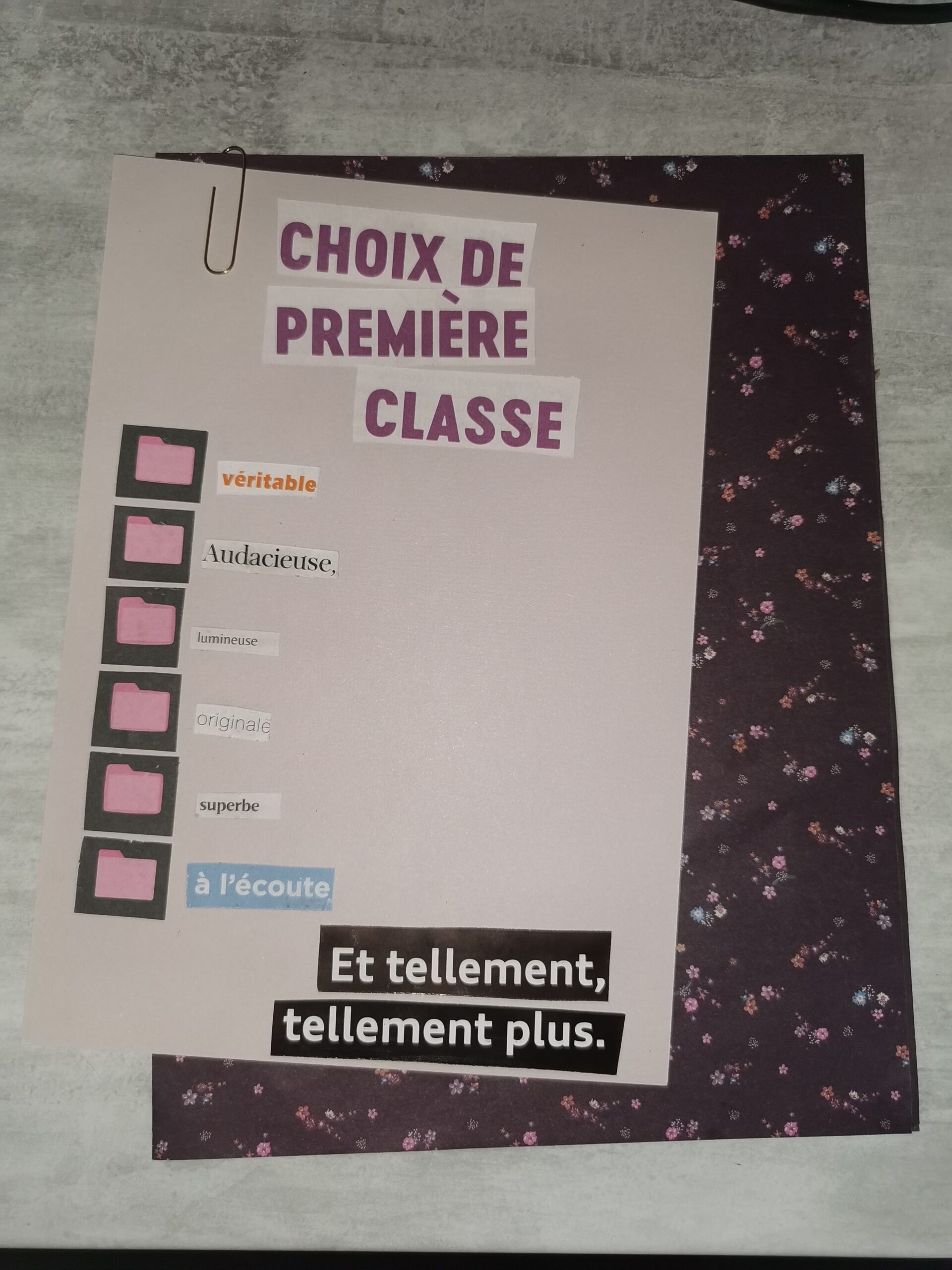 Choix de première classe