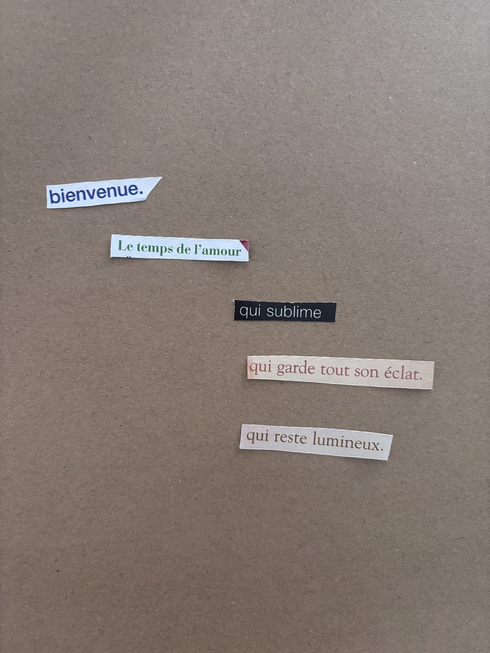 Le temps de l’amour